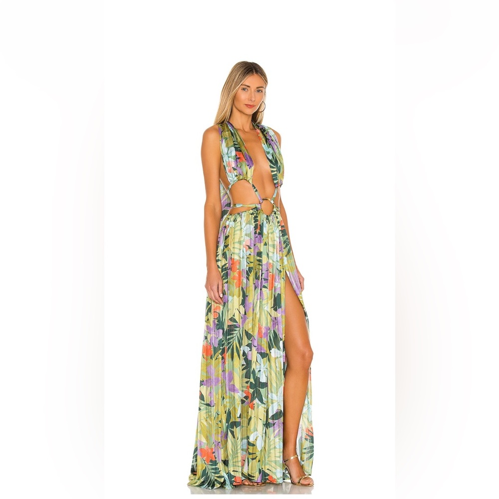 Tropics Maxi Dress in Multi Color - Size Medium
